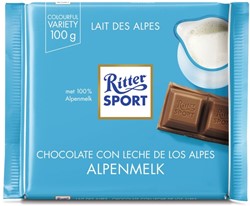 Chocolade Ritter Sport alpenmelk 100gr