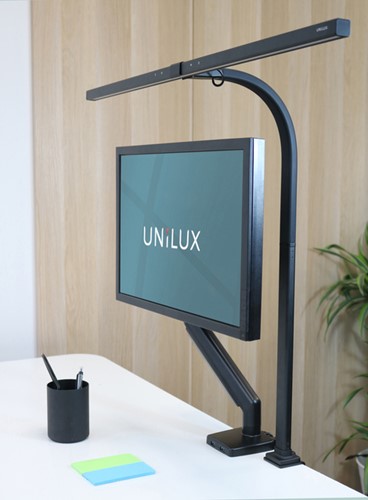 Bureaulamp Unilux Strata led tafelklem zwart-1
