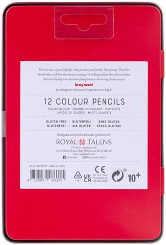 Kleurpotlood Bruynzeel blik à 12 kleuren-3