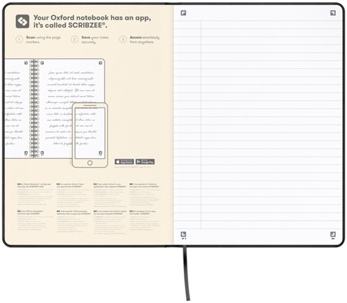 Notitieboek Oxford Signature A5 lijn 80vel zwart-3
