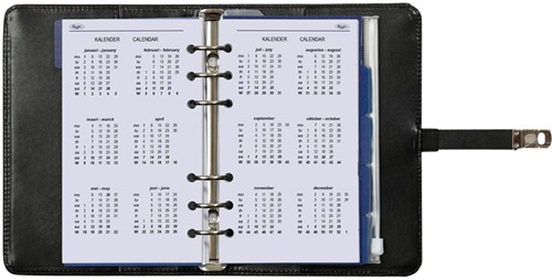 Organizer Kalpa Personal inclusief agenda 2026-2027 7dagen/2pagina's bloemenzee zwart-4