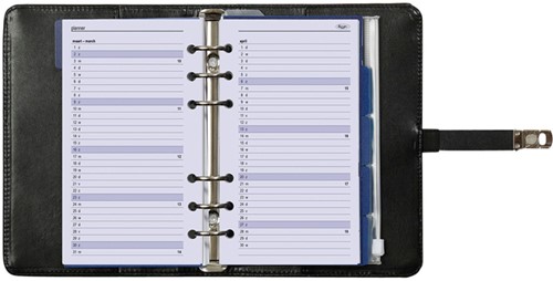 Organizer Kalpa Personal inclusief agenda 2026-2027 7dagen/2pagina's bloemenzee zwart-5