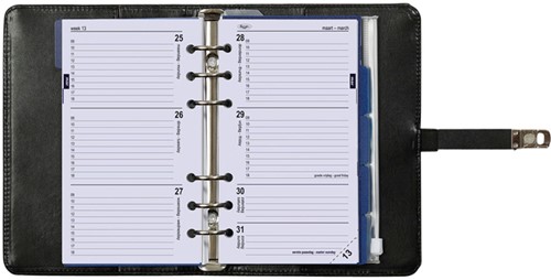 Organizer Kalpa Personal inclusief agenda 2026-2027 7dagen/2pagina's bloemenzee zwart-6