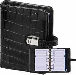 Organizer Kalpa Pocket inclusief agenda 2026-2027 7dagen/2pagina's croco zwart