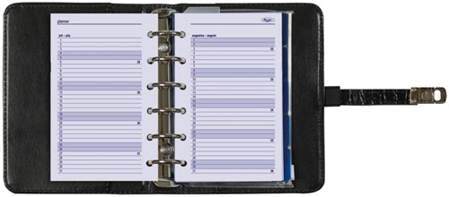 Organizer Kalpa Pocket inclusief agenda 2025-2026 7dagen/2pagina's croco zwart-7