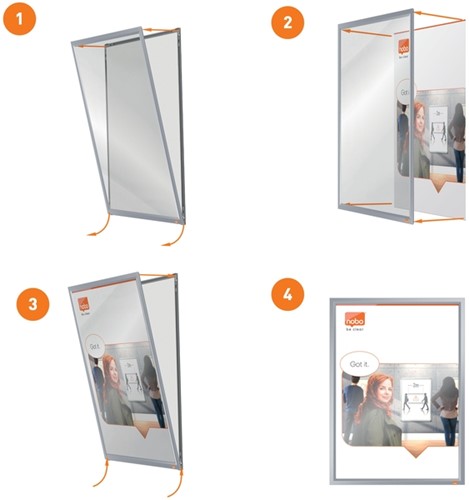 Kliklijst Nobo Impression Pro A3 zilver-1