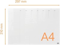 Weekplanner Nobo transparant acryl A4-2