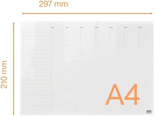 Weekplanner Nobo transparant acryl A4-4