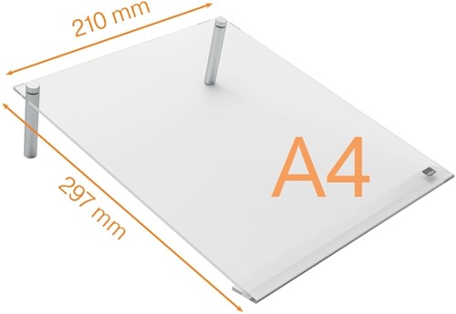 Notitiebord Nobo transparant acryl schuin A4-2