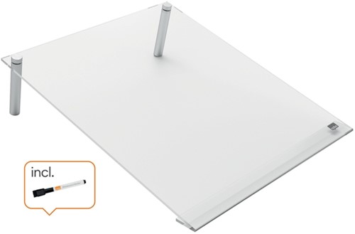 Notitiebord Nobo transparant acryl schuin A4-10