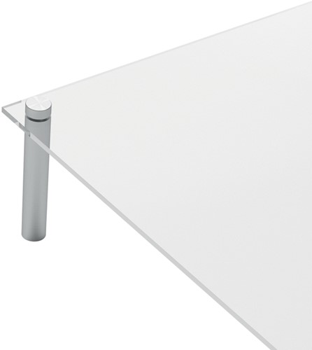 Notitiebord Nobo transparant acryl schuin A4-12