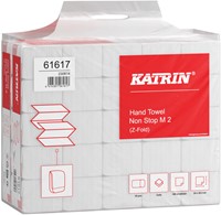 Handdoek Katrin z-vouw 2-laags 203x240mm 25x160 vel wit 61617-2
