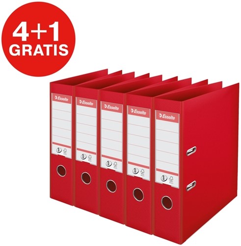 Ordner Esselte Vivida No.1 multipack 75mm A4 5 stuks rood-2