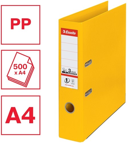 Ordner Esselte No 1 Power PP 75 mm geel 5 stuks-3