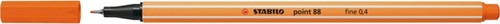 Fineliner STABILO point 88/30 fijn bleek vermiljoen