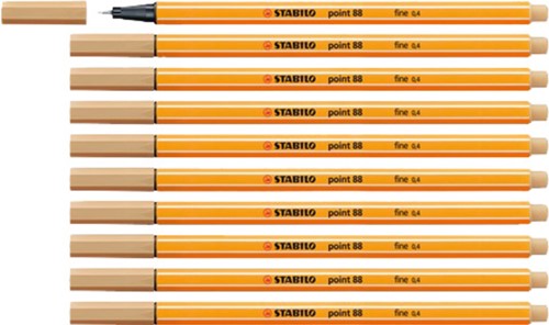 Fineliner STABILO point 88/88 fijn licht oker-1