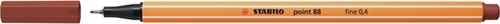 Fineliner STABILO point 88/75 fijn sienna