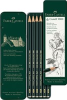 Potlood Faber-Castell 9000 6 hardheden in blik-2