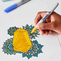 Viltstift Sharpie rond Mystic Gems assorti blister à 5 stuks-3