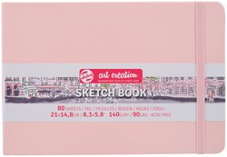 Schetsboek Talens Art Creation 80 witte vellen 140gr 210x150mm roze