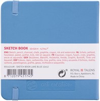 Schetsboek Talens Art Creation 80 witte vellen 140gr 120x120mm blauw-1