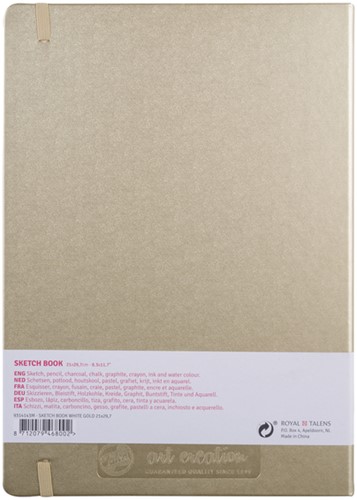 Schetsboek Talens Art Creation 80 witte vellen 140gr 210x300mm witgoud-2