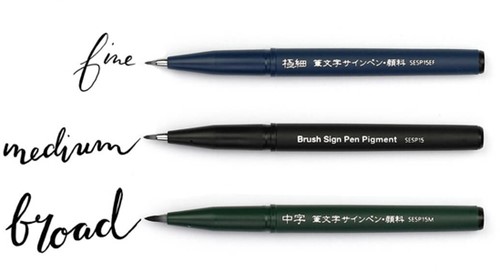 Brushpen Pentel XSESP15 zwart blister à 3 stuks-2