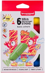 Verfstift Bruynzeel Kids assorti basis 6 stuks