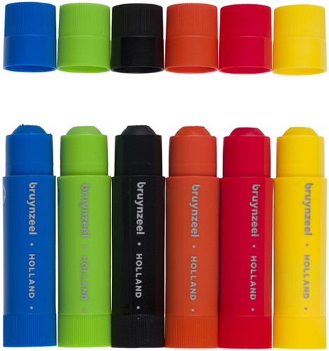 Verfstift Bruynzeel Kids assorti basis 6 stuks-2