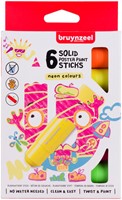 Verfstift Bruynzeel Kids assorti neon 6 stuks