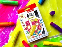 Verfstift Bruynzeel Kids assorti neon 6 stuks-1