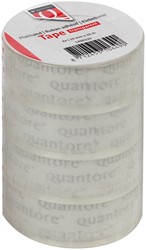 Plakband Quantore 19mmx25m transparant 4 rollen (OUTLET op=op)