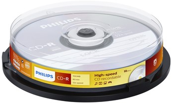 CD-R Philips 80Min 700MB 52x SP 10 stuks