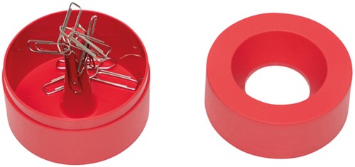 Papercliphouder MAULpro Blauwe Engel recycled Ø73x60mm rood-2