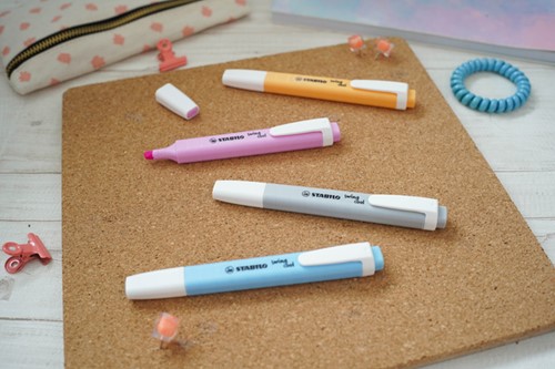 Markeerstift STABILO Swing cool 275/4 pastel assorti etui à 4 stuks-1