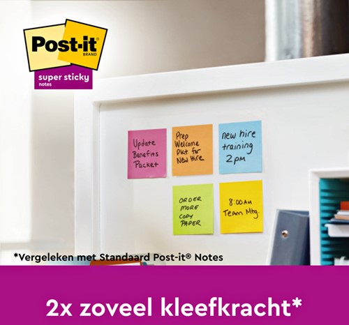 Memoblok Post-it Z-Notes R330 Super Sticky 76x76mm Playful 6 stuks-2