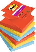 Memoblok Post-it Z-Notes R330 Super Sticky 76x76mm Playful 6 stuks