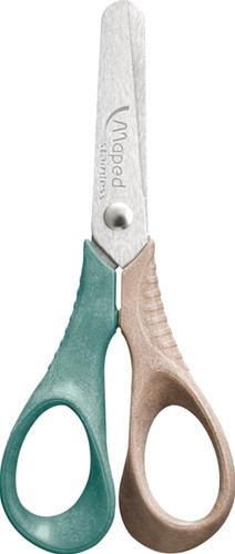 Schaar Maped Smiling Planet 12cm display à 20 stuks bruin/groen-2