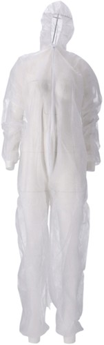 Overall CMT L non-woven ritssluiting PP wit 50 stuks