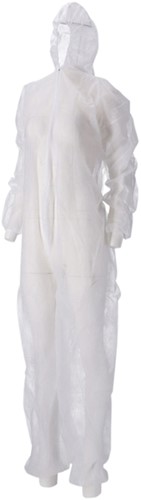 Overall CMT L non-woven ritssluiting PP wit 50 stuks-1