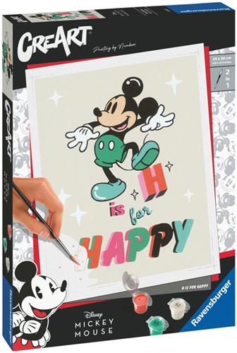 Schilderen op nummers CreArt H is voor Happy-2