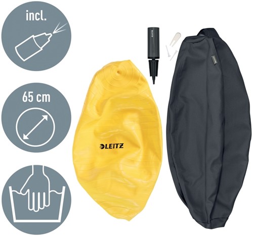 Actieve zitbal Leitz Ergo Cosy 65cm donkergrijs-5