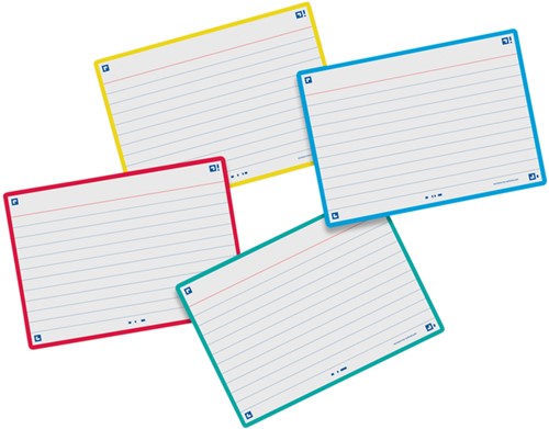 Flashcard Oxford 2.0 75x125mm 80 vel 250gr lijn assorti-1