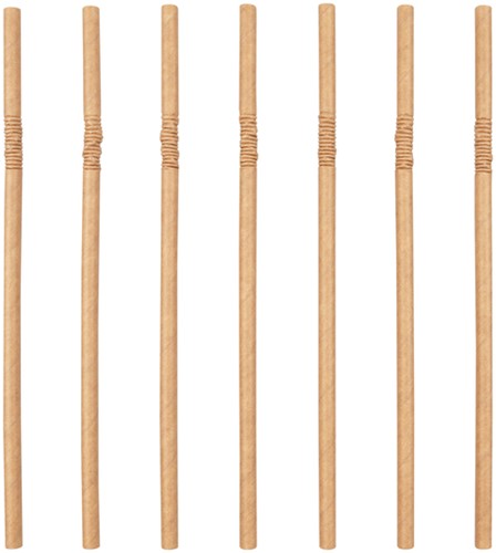 Drinkrietje IEZZY karton buigbaar Ø 6x240mm 100% fair 200 stuks bruin