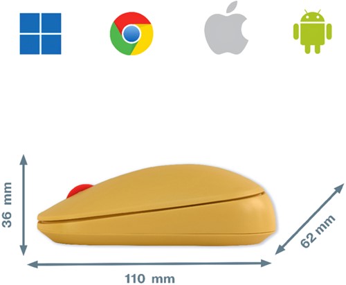 Draadloos muis Leitz Cosy geel-1