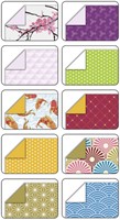 Vouwblaadjes Folia 80gr 15x15cm 50 vel 2-zijdig Japan 10 designs assorti kleuren-2