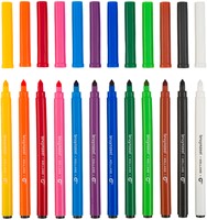 Viltstift Bruynzeel Super Point met witte wisstift assorti 12 stuks-3