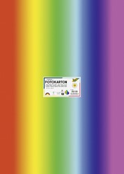 Fotokarton Folia 300gr 50x70cm 10vel 1650 regenboog
