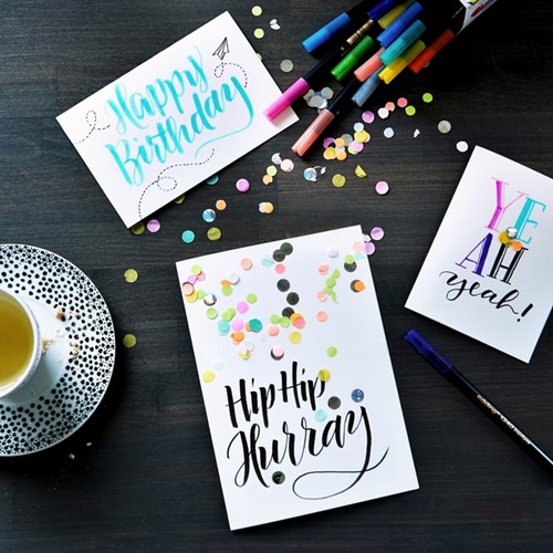 Brushpen edding 1340 Happy Lettering assorti set à 9 stuks-2