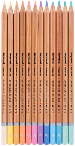 Kleurpotloden Bruynzeel Expression assorti pastel blik à 12 stuks-2